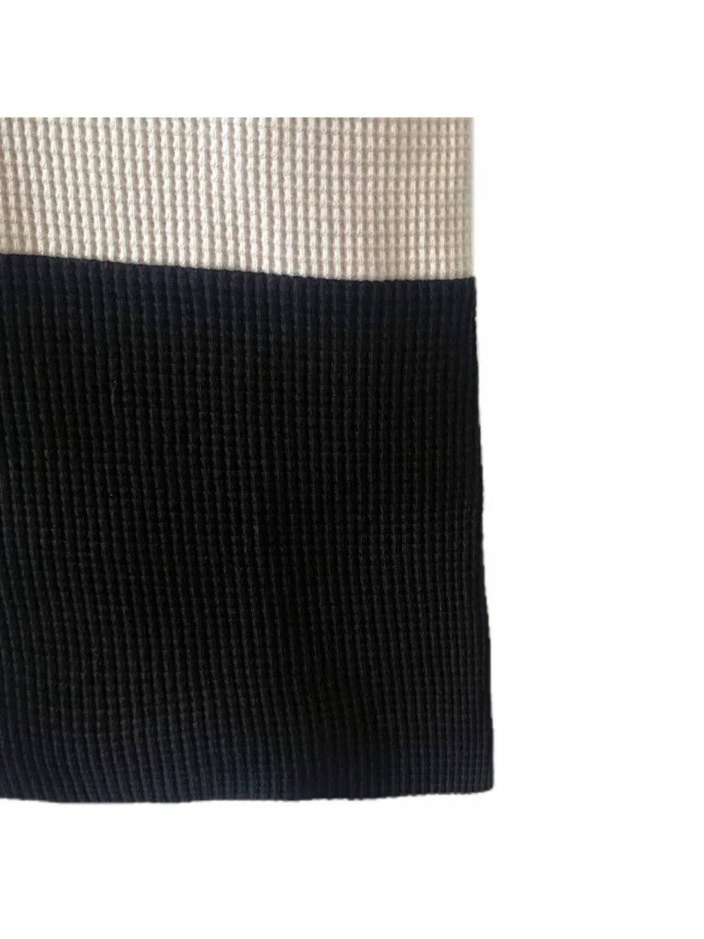Chanel 21C Black & White Color-Block Cotton Button Detail T-Shirt